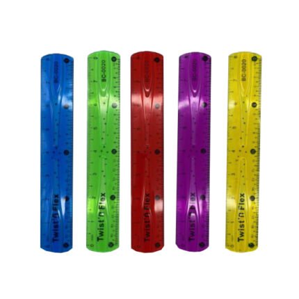 مسطرة سليكون24 ملونة 20سم