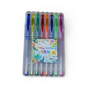 طقم قلم جيل علبه فاكيوم ٨ قلم