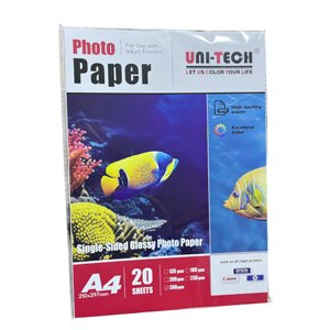 ورق يوني تيك 260 جرام 20 ورقة A4